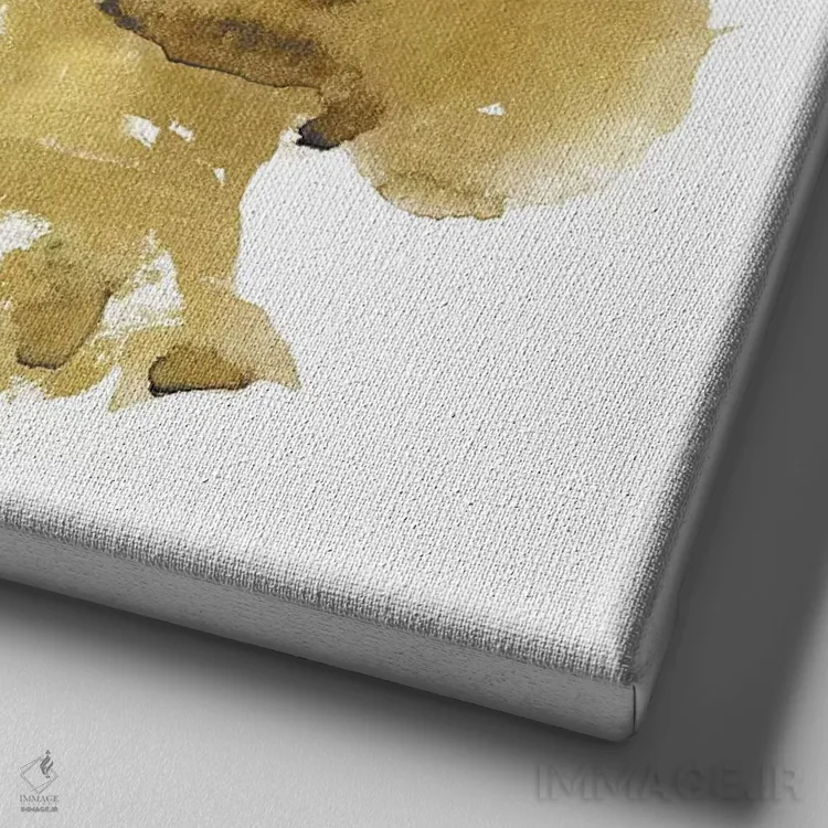 تابلو طلایی II اثر ونسا آستین - نمای نزدیک بافت بوم