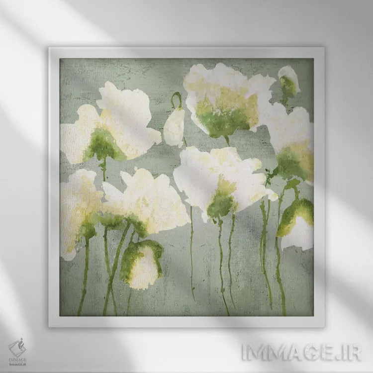 تابلو گردهمایی گلها II اثر ونسا آستین - نمای قابدار سفید