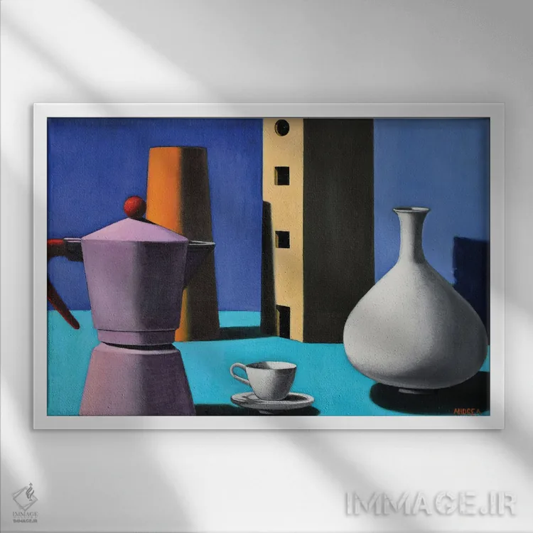 تابلو ترکیببندی IV اثر آندریا واندونی - نمای قابدار سفید