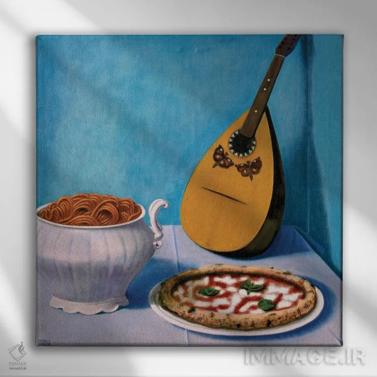 تابلو ایتالیاییها برای خارجیها اثر آندریا واندونی - نمای روبهرو روی دیوار