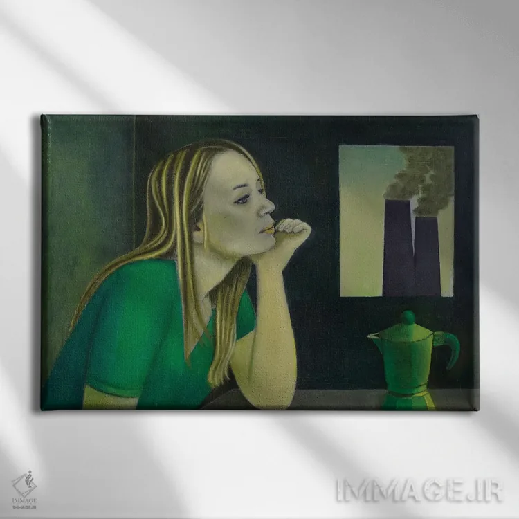 تابلو هنگام غروب اثر آندریا واندونی - نمای روبهرو روی دیوار