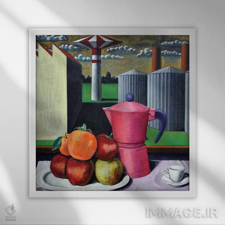 تابلو ترکیببندی ایتالیایی اثر آندریا واندونی - نمای قابدار سفید