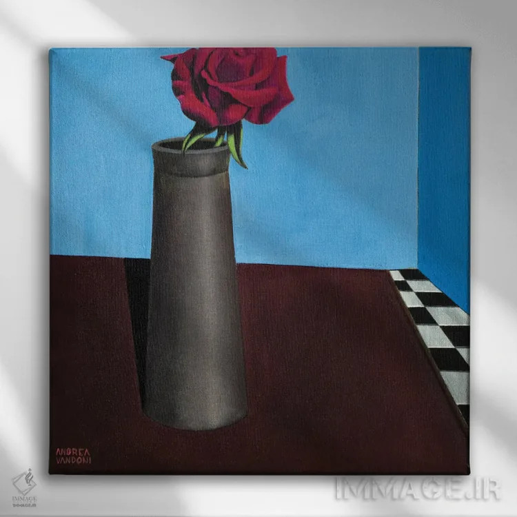 تابلو بیایید در دودکشهایمان گل بگذاریم اثر آندریا واندونی - نمای روبهرو روی دیوار