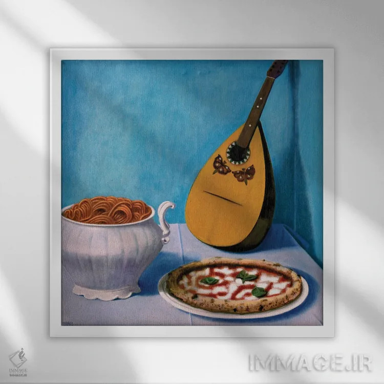 تابلو ایتالیاییها برای خارجیها اثر آندریا واندونی - نمای قابدار سفید