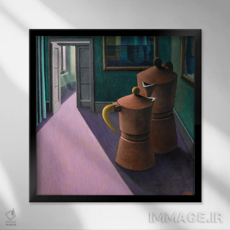 تابلو عاشقان III اثر آندریا واندونی - نمای قابدار مشکی