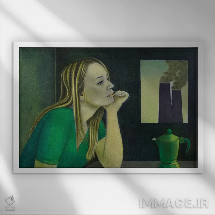 تابلو هنگام غروب اثر آندریا واندونی - نمای قابدار سفید