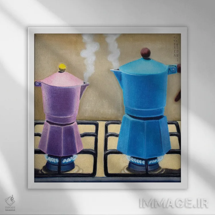 تابلو اشتیاق اثر آندریا واندونی - نمای قابدار سفید