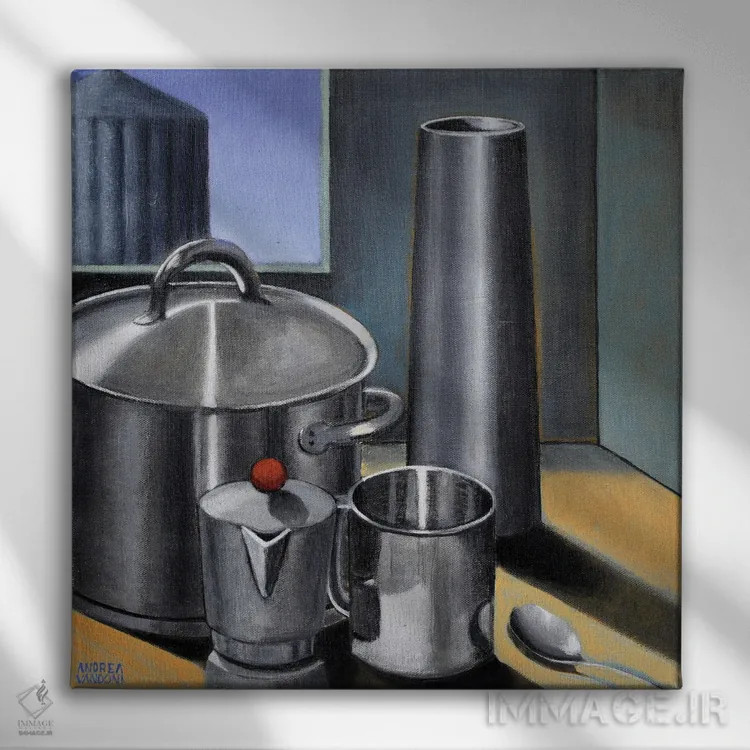 تابلو فولاد اثر آندریا واندونی - نمای روبهرو روی دیوار