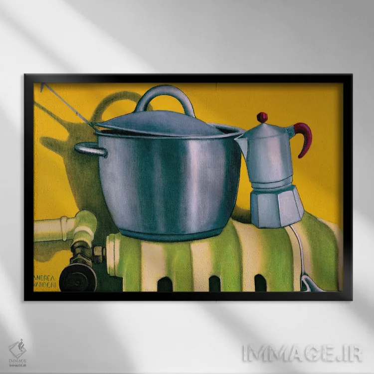 تابلو اشیا در آزادی اثر آندریا واندونی - نمای قابدار مشکی