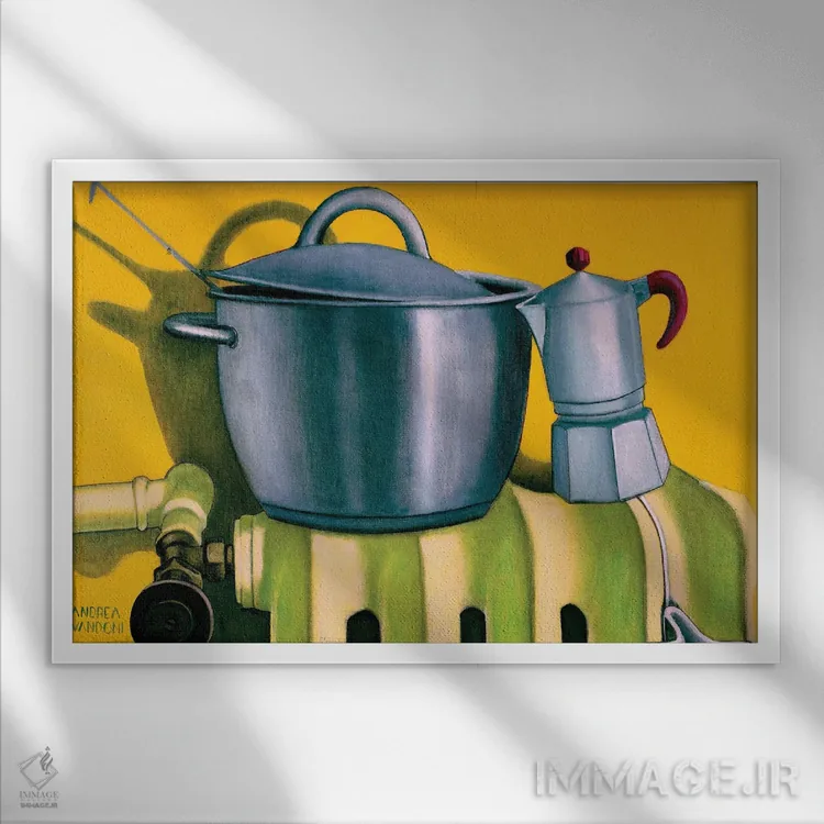 تابلو اشیا در آزادی اثر آندریا واندونی - نمای قابدار سفید