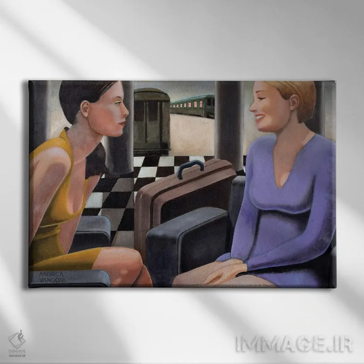 تابلو در ایستگاه اثر آندریا واندونی - نمای روبهرو روی دیوار