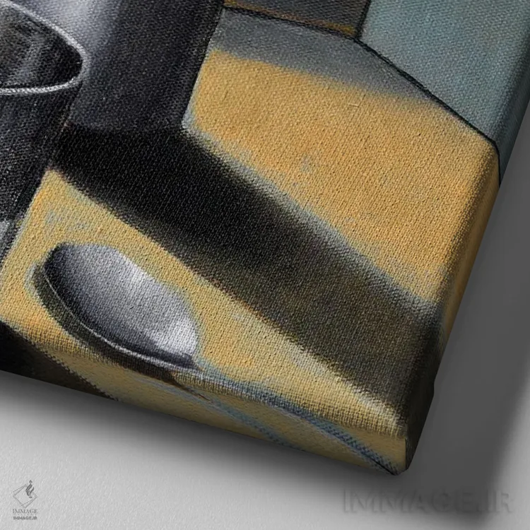 تابلو فولاد اثر آندریا واندونی - نمای نزدیک بافت بوم