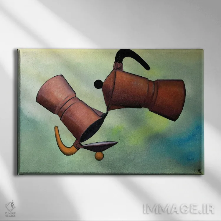 تابلو بوسه اثر آندریا واندونی - نمای روبهرو روی دیوار