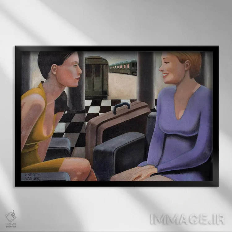 تابلو در ایستگاه اثر آندریا واندونی - نمای قابدار مشکی