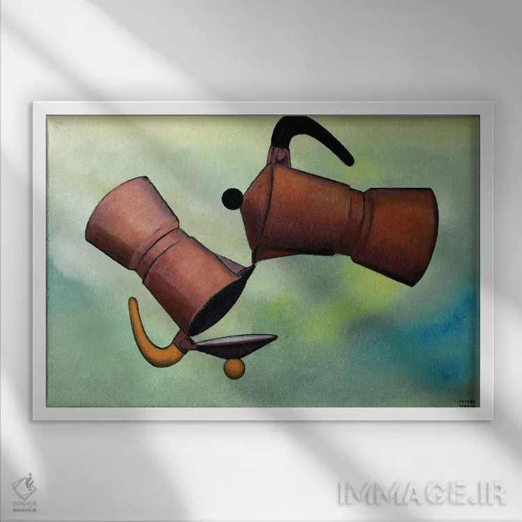 تابلو بوسه اثر آندریا واندونی - نمای قابدار سفید