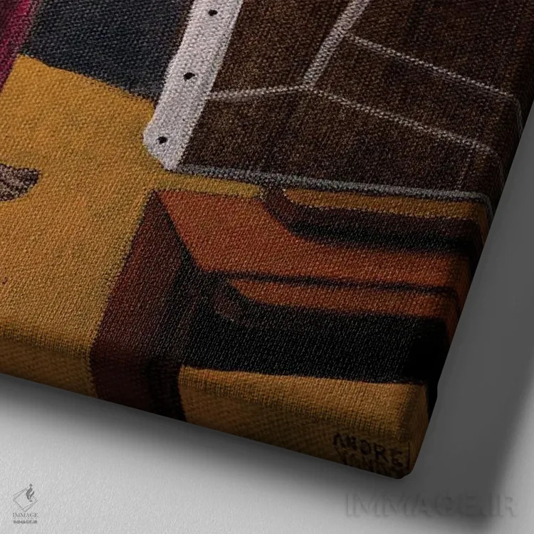 تابلو پرتره اثر آندریا واندونی - نمای نزدیک بافت بوم