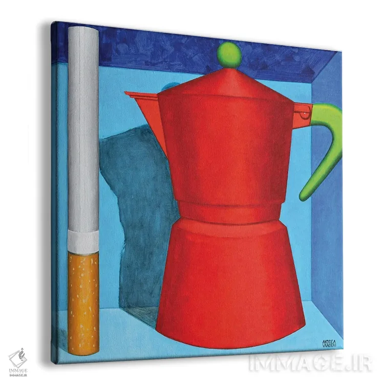 تابلو قهوه و سیگار IV اثر آندریا واندونی - نمای پرسپکتیو محصول