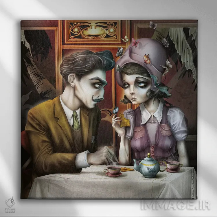 تابلو قهوهٔ کوچک اثر آنتنور ون خان - نمای روبهرو روی دیوار