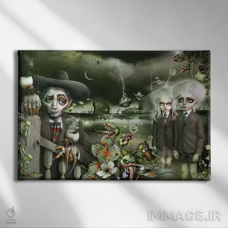 تابلو شکارچیان اثر آنتنور ون خان - نمای روبهرو روی دیوار