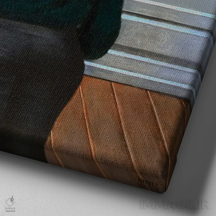 تابلو چه رنگ فوقالعادهای اثر آندریا واندونی - نمای نزدیک بافت بوم