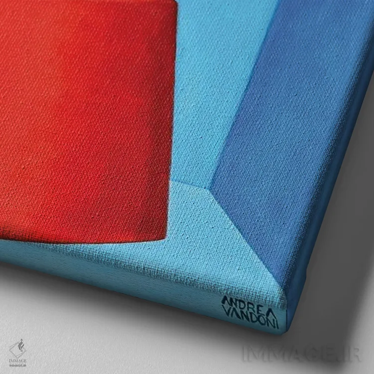 تابلو قهوه و سیگار IV اثر آندریا واندونی - نمای نزدیک بافت بوم