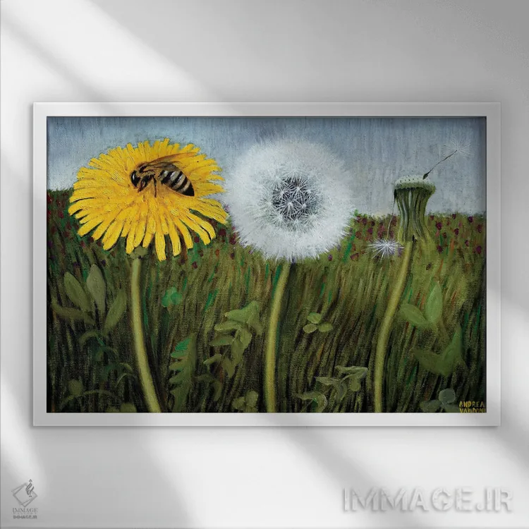 تابلو سه دوران اثر آندریا واندونی - نمای قابدار سفید