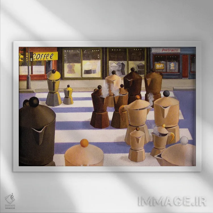 تابلو رنگهای جهان اثر آندریا واندونی - نمای قابدار سفید