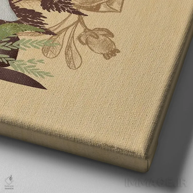 تابلو قدمزنی در جنگل III اثر آرویللا مورِت - نمای نزدیک بافت بوم