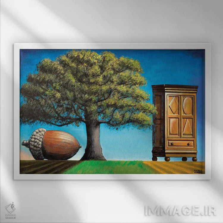 تابلو سه دوران V اثر آندریا واندونی - نمای قابدار سفید