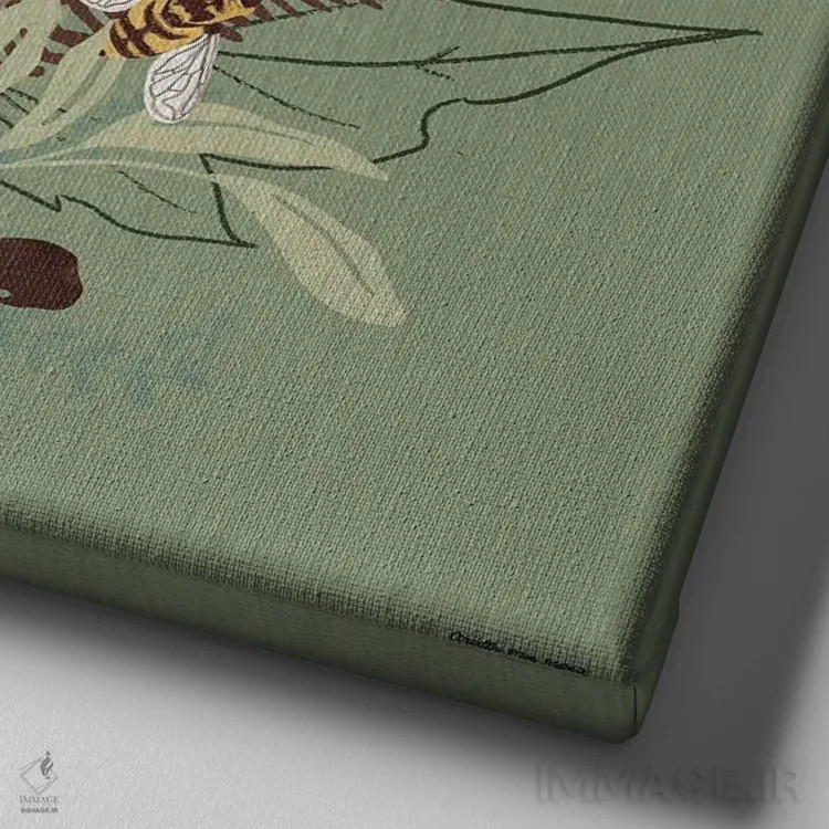 تابلو گشتی در جنگل IV اثر آرویللا مورِت - نمای نزدیک بافت بوم