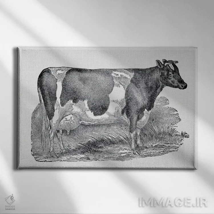 تابلو گاو شیری اثر امیلی وینتیج کو (برند/استودیو) - نمای روبهرو روی دیوار