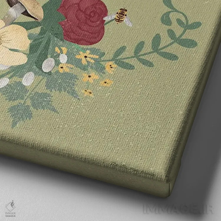 تابلو گشتی در جنگل XV اثر آرویللا مورِت - نمای نزدیک بافت بوم