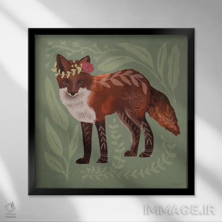 تابلو گشتی در جنگل VII اثر آرویللا مورِت - نمای قابدار مشکی