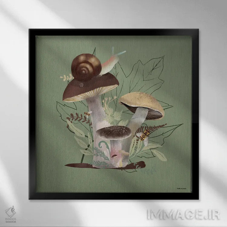 تابلو گشتی در جنگل IV اثر آرویللا مورِت - نمای قابدار مشکی