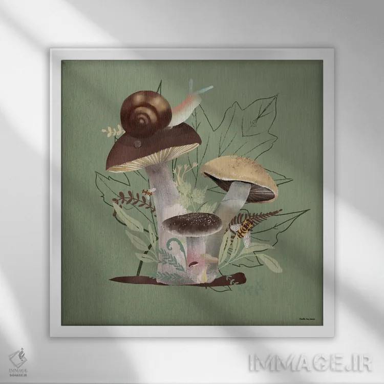 تابلو گشتی در جنگل IV اثر آرویللا مورِت - نمای قابدار سفید