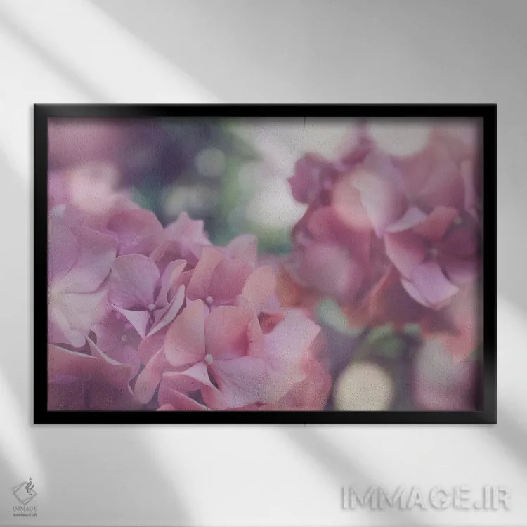 تابلو هورتانسیا پاستلی I اثر امیلی وینتیج کو (برند/استودیو) - نمای قابدار مشکی