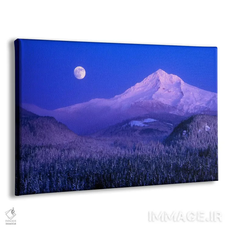 تابلو چشمانداز مهتابی با کوه هود (Wy'east)، اورگن، آمریکا اثر جنیس میگلاوس - نمای پرسپکتیو محصول