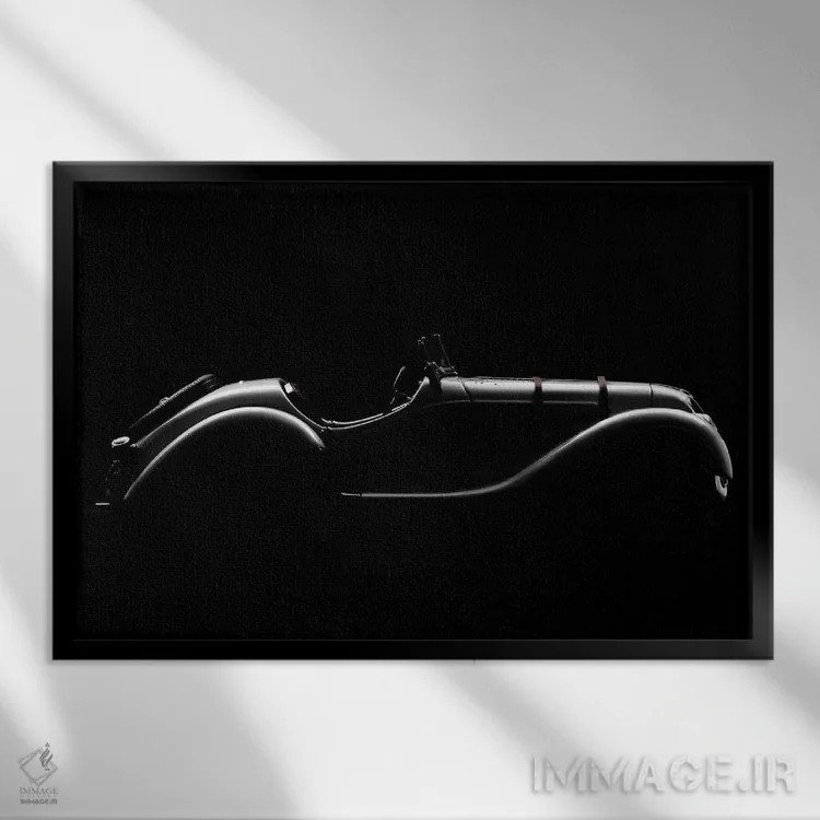 تابلو سایه (سیلوئت) اثر آلوارو پرز - نمای قابدار مشکی