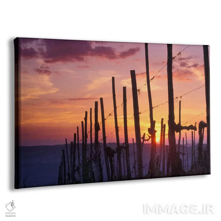 تابلو غروب روستا، منطقه توسکانی، ایتالیا اثر جنیس میگلاوس - نمای پرسپکتیو محصول