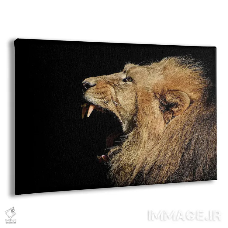 تابلو پرتره غرش شیر اثر آدریان ویریو - نمای پرسپکتیو محصول