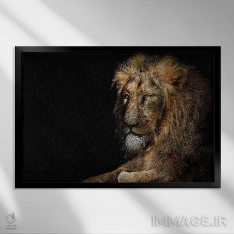 تابلو پرتره جداشده شیر اثر آدریان ویریو - نمای قابدار مشکی