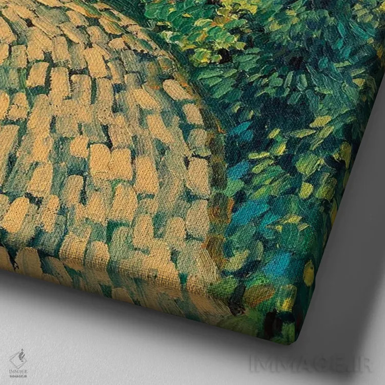 تابلو ستاره آبی اثر الکساندر واشاکمدزه - نمای نزدیک بافت بوم