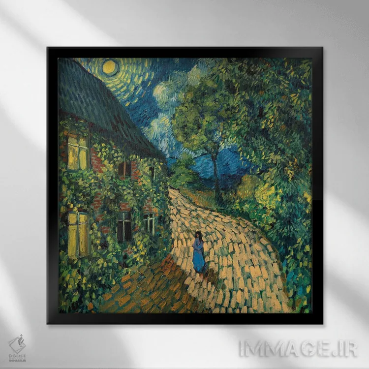 تابلو ستاره آبی اثر الکساندر واشاکمدزه - نمای قابدار مشکی