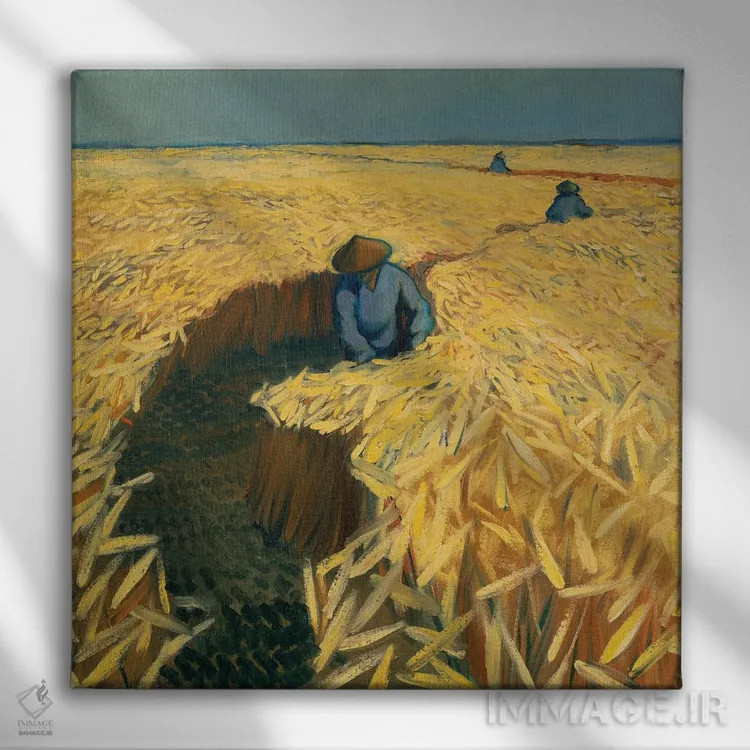 تابلو مزارع رهاشده اثر الکساندر واشاکمدزه - نمای روبهرو روی دیوار