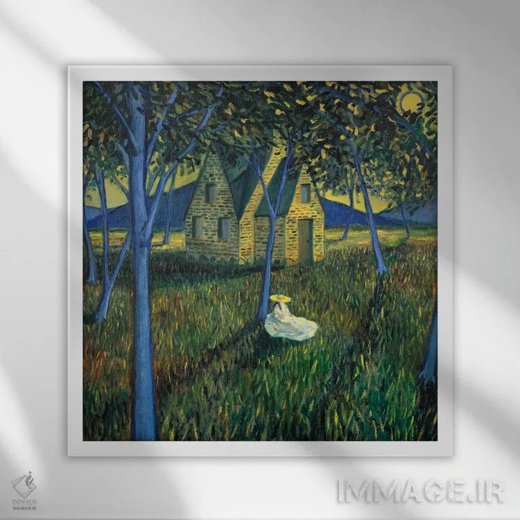 تابلو نسیم اثر الکساندر واشاکمدزه - نمای قابدار سفید