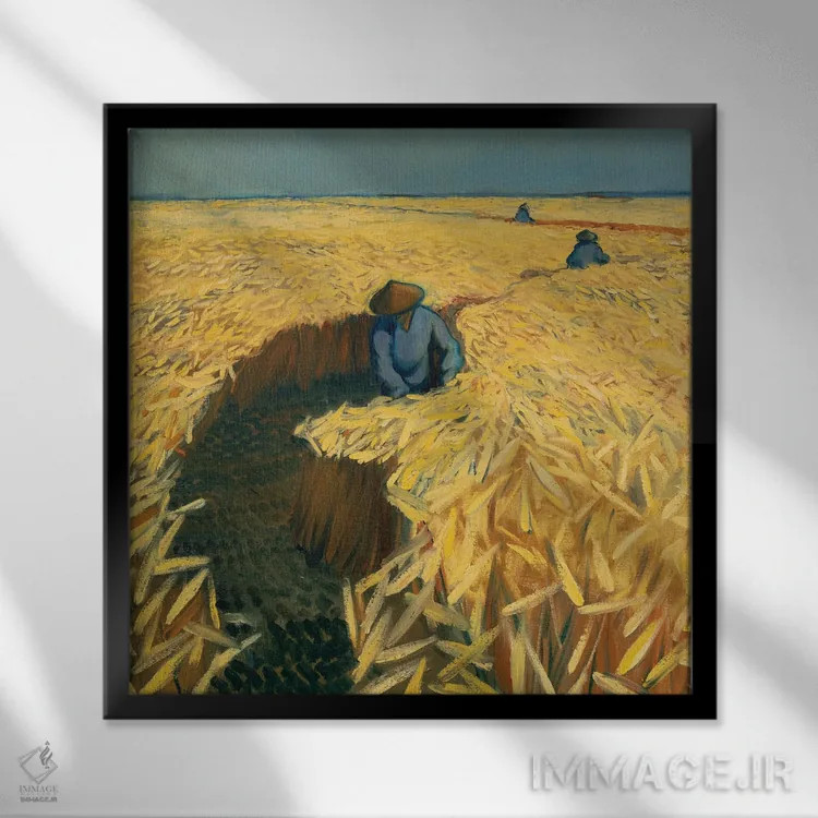 تابلو مزارع رهاشده اثر الکساندر واشاکمدزه - نمای قابدار مشکی