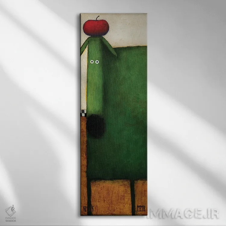 تابلو سگ سبز دو اثر دنیل پاتریک کسلر - نمای روبهرو روی دیوار