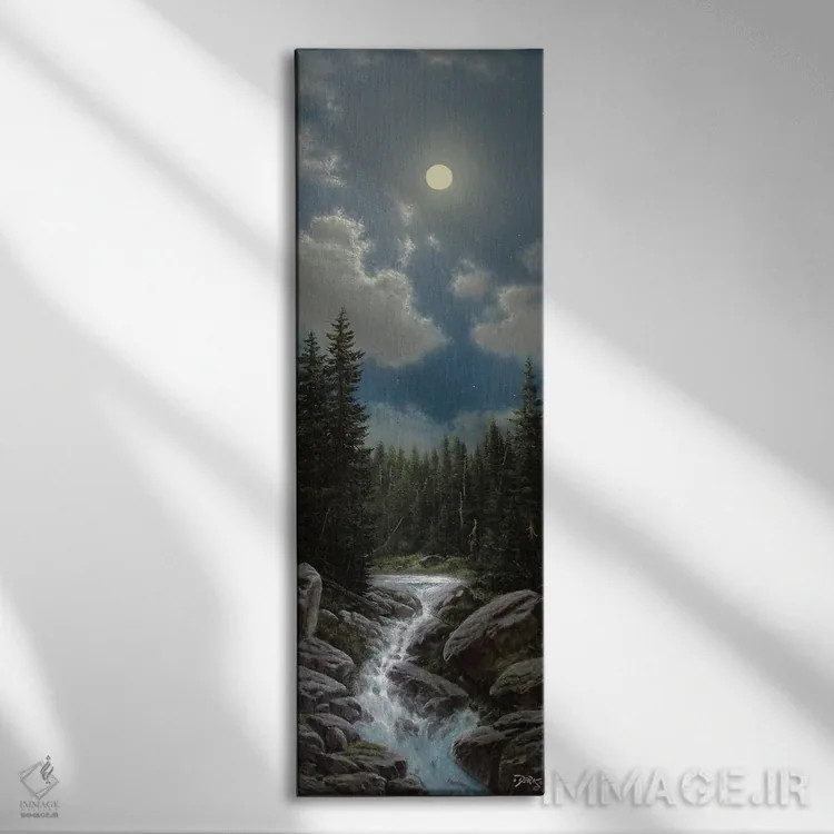 تابلو سرناد نور ماه اثر درک هانسن - نمای روبهرو روی دیوار