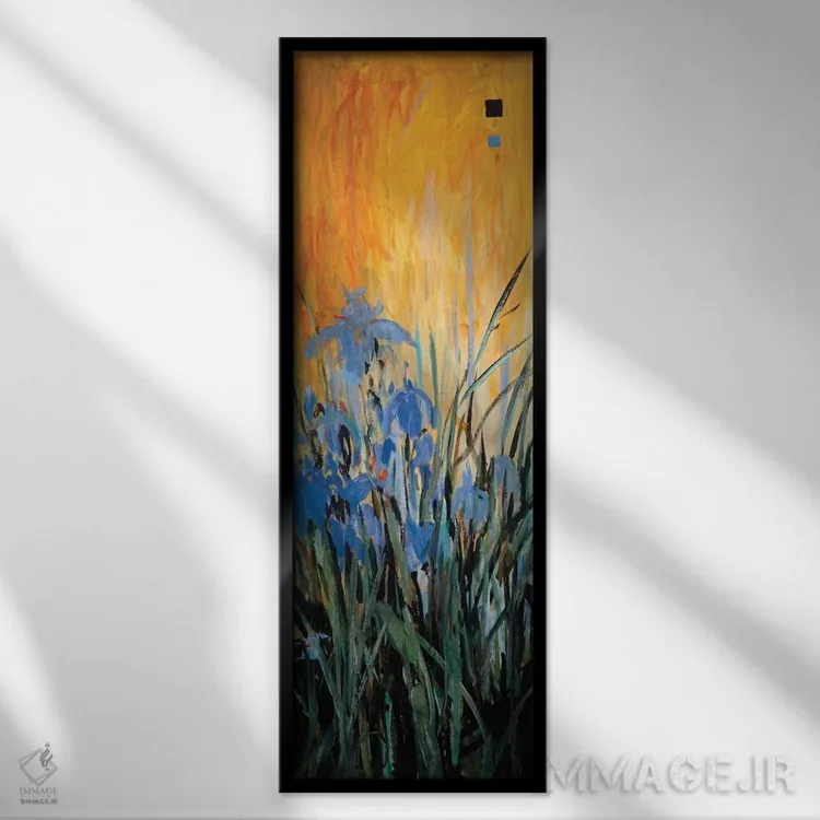 تابلو باغ بالهای طلایی (نسخه دوم) اثر دان لی-لگر - نمای قابدار مشکی