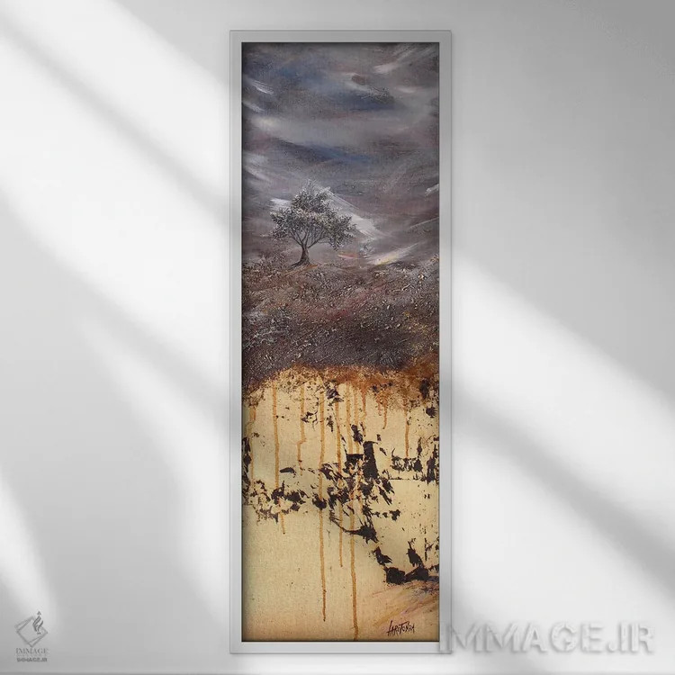 تابلو بیقراری طلایی اثر دوناتو لاراتوندا - نمای قابدار سفید